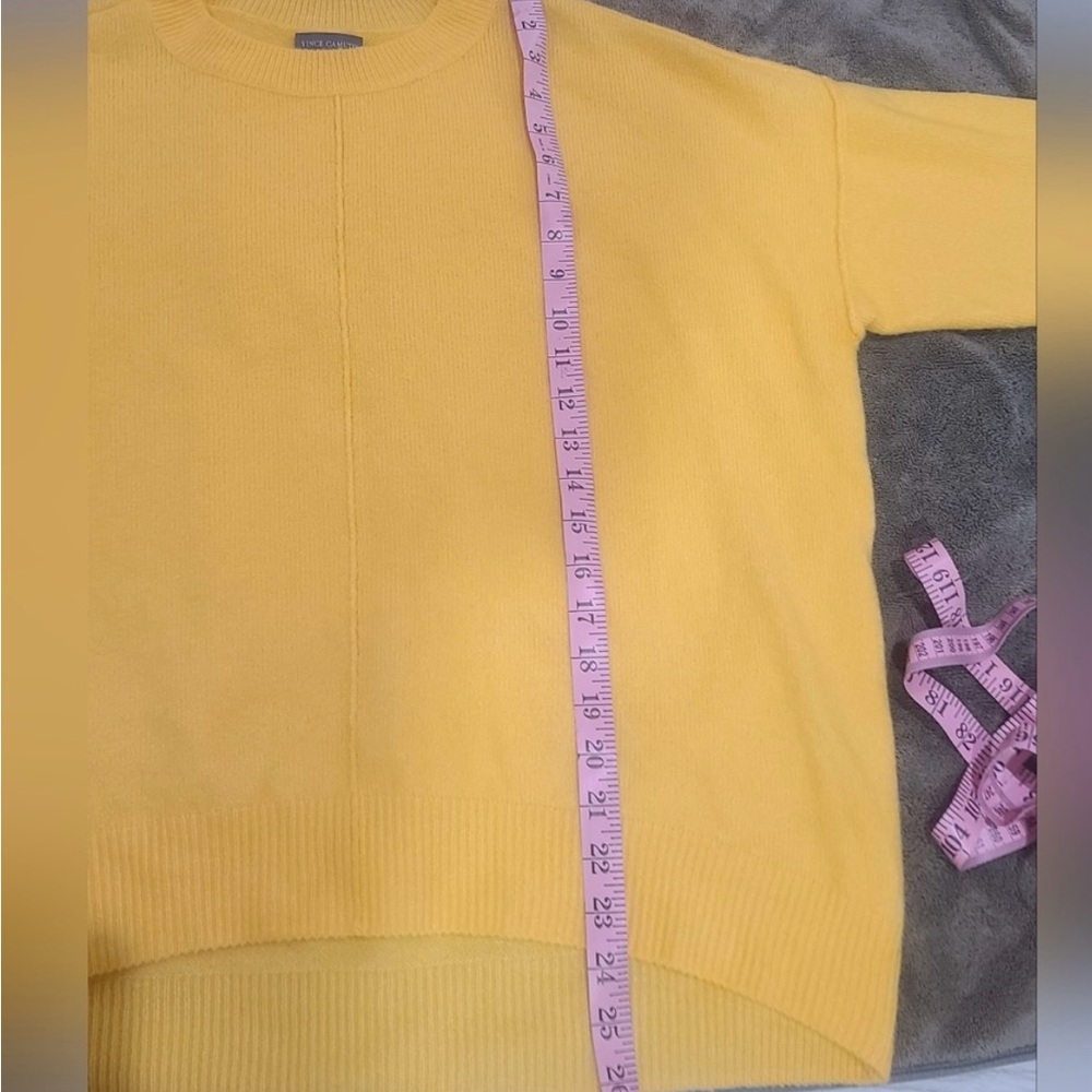 Vince Camuto Yellow Sweater with Rainbow Heels - Picture 2 of 7